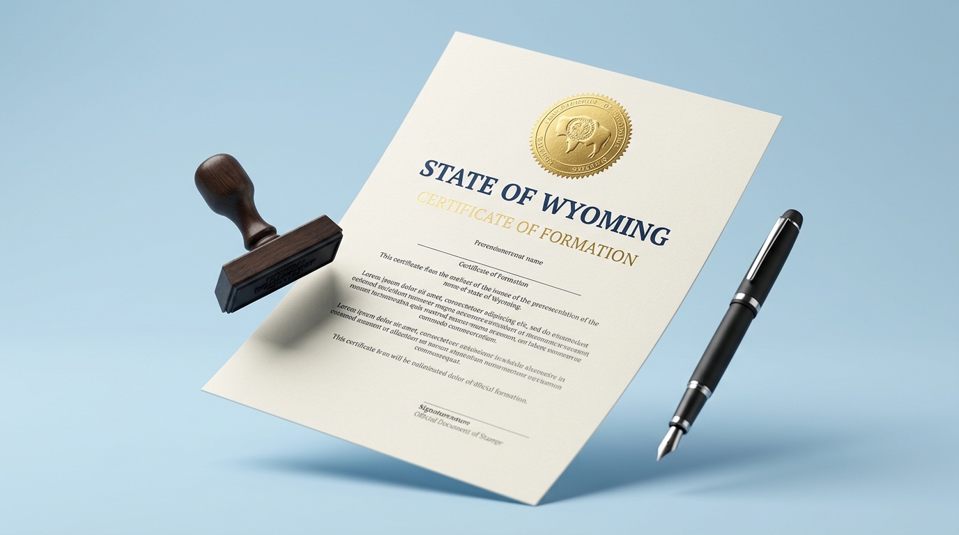 Offizielle Wyoming LLC Gründungsurkunde